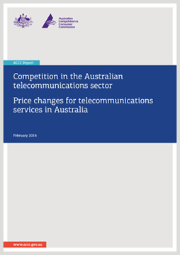 Competition and price changes in telecommunications services in Australia 2014-15 cover