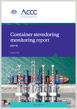 Container stevedoring monitoring report 2017-18 cover