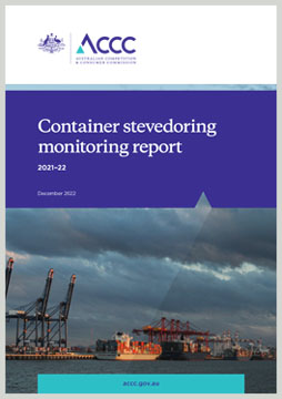 Container stevedoring monitoring report 2021-22 cover