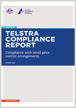 Telstra's compliance with the price control arrangements 2012-13 cover