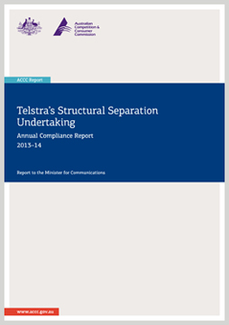 Telstra's structural separation undertaking 2013-14 cover