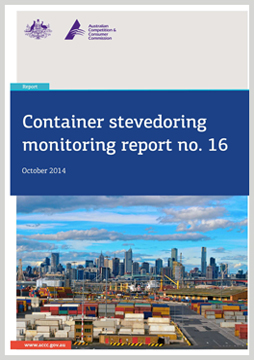 Container stevedoring monitoring report no.16 cover