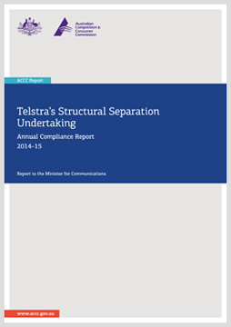 Telstra's structural separation undertaking 2014-15 cover