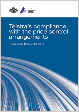 Telstra's compliance with the price control arrangements 2009-10 cover