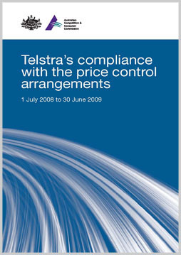 Telstra's compliance with the price control arrangements 2008-09 cover