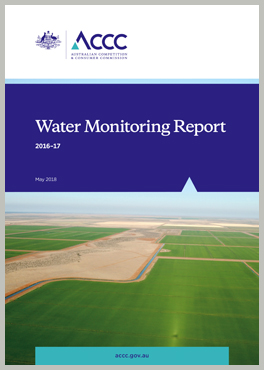 ACCC water monitoring report 2016-17 cover