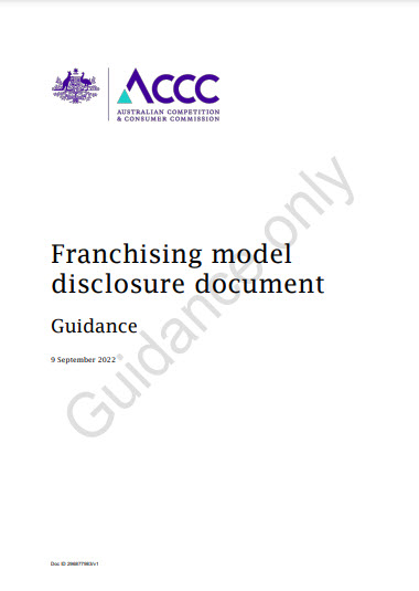 Front cover of Franchising model disclosure document guidance
