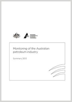 Monitoring of the Australian petroleum industry 2013 - Summary cover