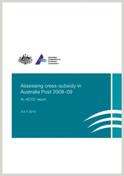 Assessing cross-subsidy in Australia Post 2008-09 cover