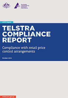Telstra compliance report - Compliance with retail price control arrangements cover
