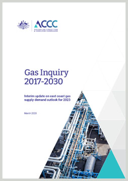 Cover page of March 2023 quarterly Gas Inquiry report