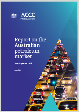 Cover image of the March 2023 quarterly report on the Australian petroleum market