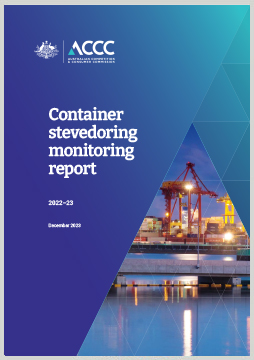 Container stevedoring monitoring report 2022-23 cover