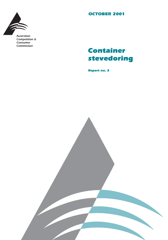 ACCC Container stevedoring monitoring report no 3 cover