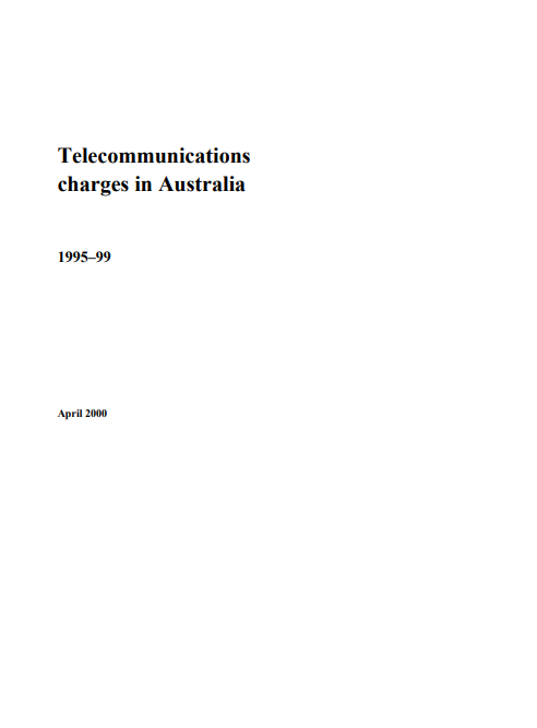 Telecommunication charges in Australia 1995-99 cover