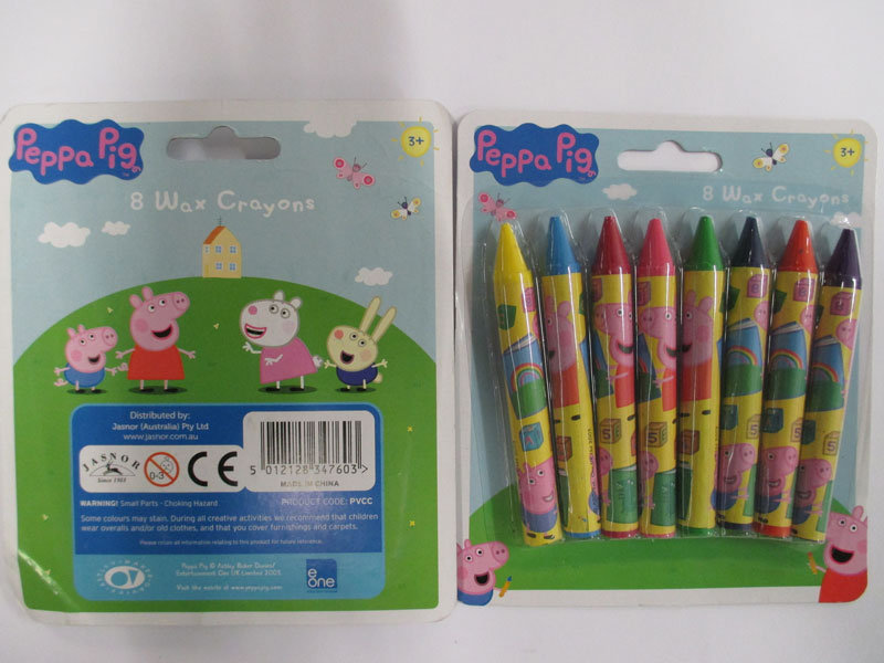  Photograph of the Peppa Pig 8 wax crayons