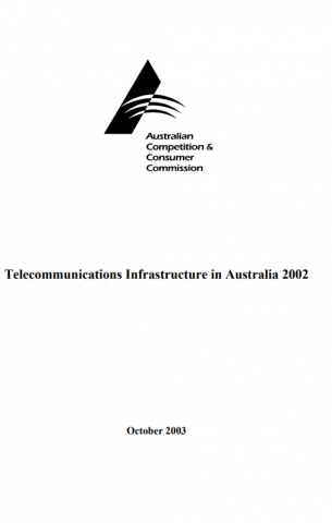 Telecommunications infrastructure in Australia 2002 cover