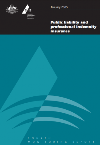 Public liability and professional indemnity insurance: second monitoring report cover