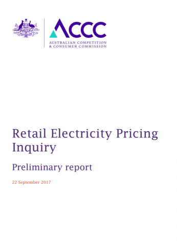Retail electricity pricing inquiry cover