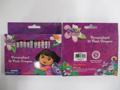  Photograph of the Dora the Explorer Personalized 32 pack crayons