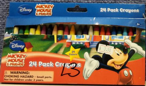 Photograph of Disney ‘Mickey Mouse and Friends’ Crayons