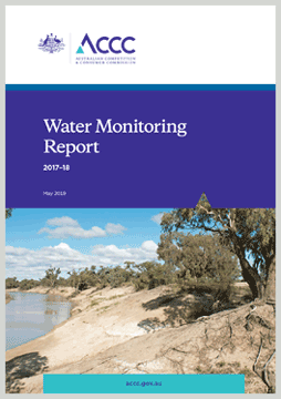 ACCC water monitoring report 2017-18 cover