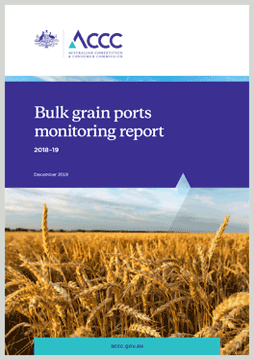 Bulk grain ports monitoring report 2018-19 cover