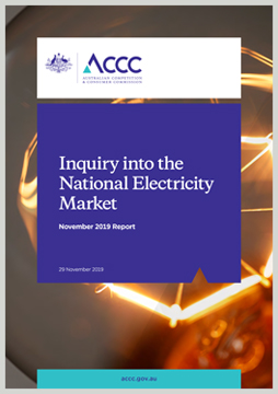 Inquiry into the National Electricity Market - November 2019 Report cover