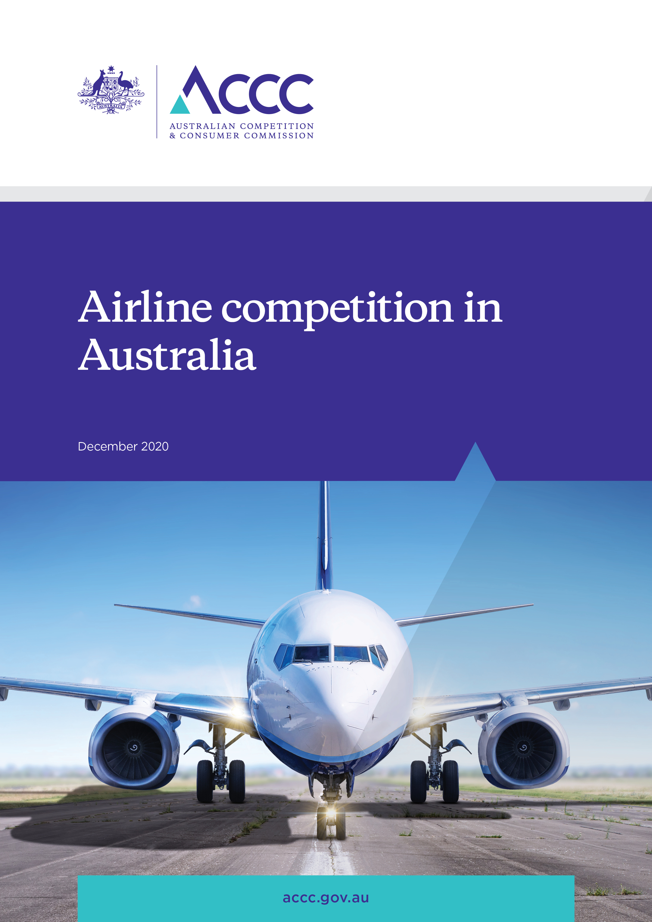 Airline competition in Australia - December 2020 report cover