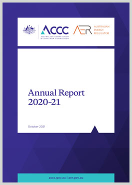 Thumbnail art, ACCC & AER Annual Report 2020-21