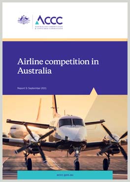 Airline competition in Australia - September 2021 report cover