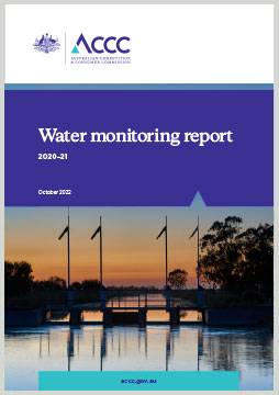 ACCC Water Monitoring Report 2020-21 cover