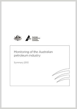 Monitoring of the Australian petroleum industry 2013 - Summary cover