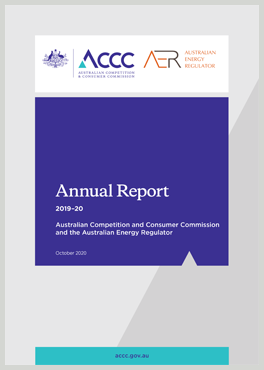 ACCC and AER Annual Report 2019-20 cover