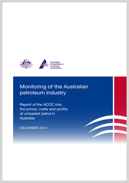 Monitoring of the Australian petroleum industry 2014 - Report cover