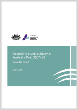 Assessing cross-subsidy in Australia Post 2007-08 cover