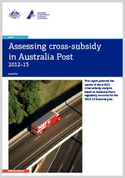 Assessing cross-subsidy in Australia Post 2012-13 cover