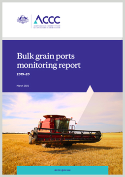 Bulk grain ports monitoring report 2019-20 cover