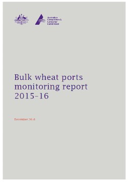 Bulk Wheat Ports Monitoring report 2015-16 cover