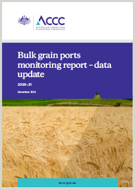 Bulk grain ports monitoring report - data update - 2020-21 cover