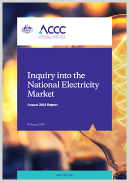 Inquiry into the National Electricity Market - August 2019 Report cover