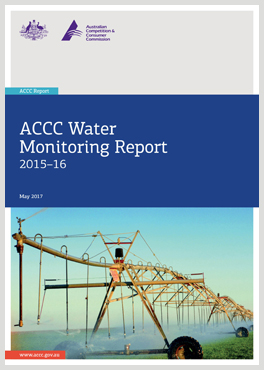 ACCC water monitoring report 2015-16 cover