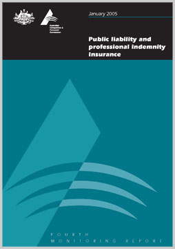 Public liability and professional indemnity insurance: fourth monitoring report cover