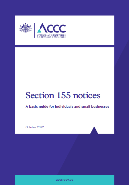 Section 155 notices - a basic guide for individuals and small businesses cover