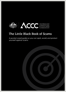Little Black Book of Scams pocket book cover