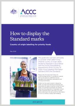 How to display the standard marks publication cover