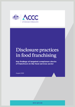 Disclosure practices in food franchising cover