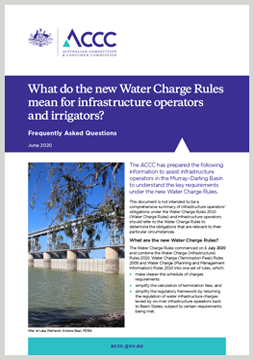 What the water charge rules mean for infrastructure operators and irrigators cover