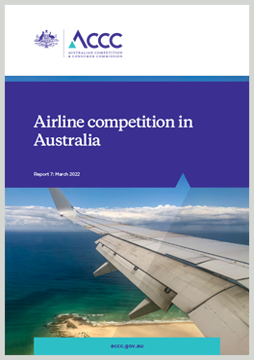 Airline competition in Australia - March 2022 report cover