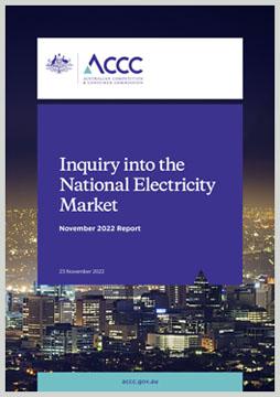 Inquiry into the National Electricity Market - November 2022 report cover